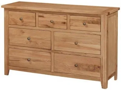 Appleby Petite 7-Drawer Chest of Drawers - Oak image