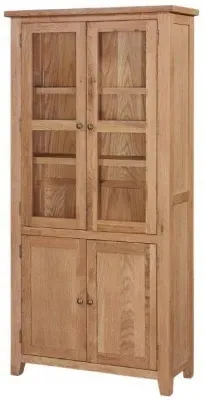Appleby Petite Display Cabinet with Glass Doors - Oak