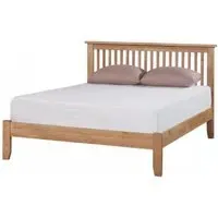 Appleby Petite Oak Bed Frame with Slatted Headboard - Oak