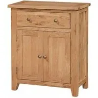 Appleby Petite Oak Compact Sideboard with 2 Doors 1 Drawer - Oak
