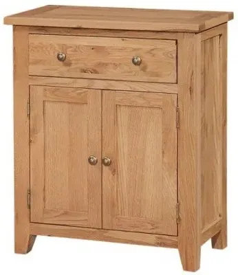 Appleby Petite Oak Compact Sideboard with 2 Doors 1 Drawer - Oak