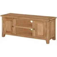 Appleby Petite Oak Large TV Unit with Storage - Oak