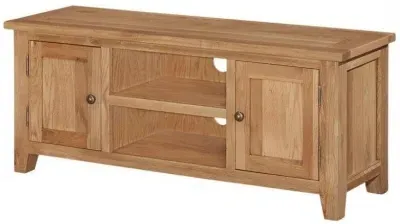 Appleby Petite Oak Large TV Unit with Storage - Oak