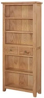 Appleby Petite Tall Bookcase with Storage - Oak image