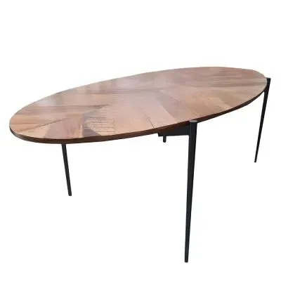 Juan 8-Seater Oval Dining Table - Sheesham Wood image
