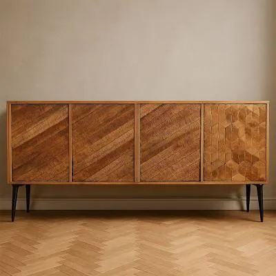 Juan Altigen 4 Door Extra Large Sideboard - Antique, Sheesham