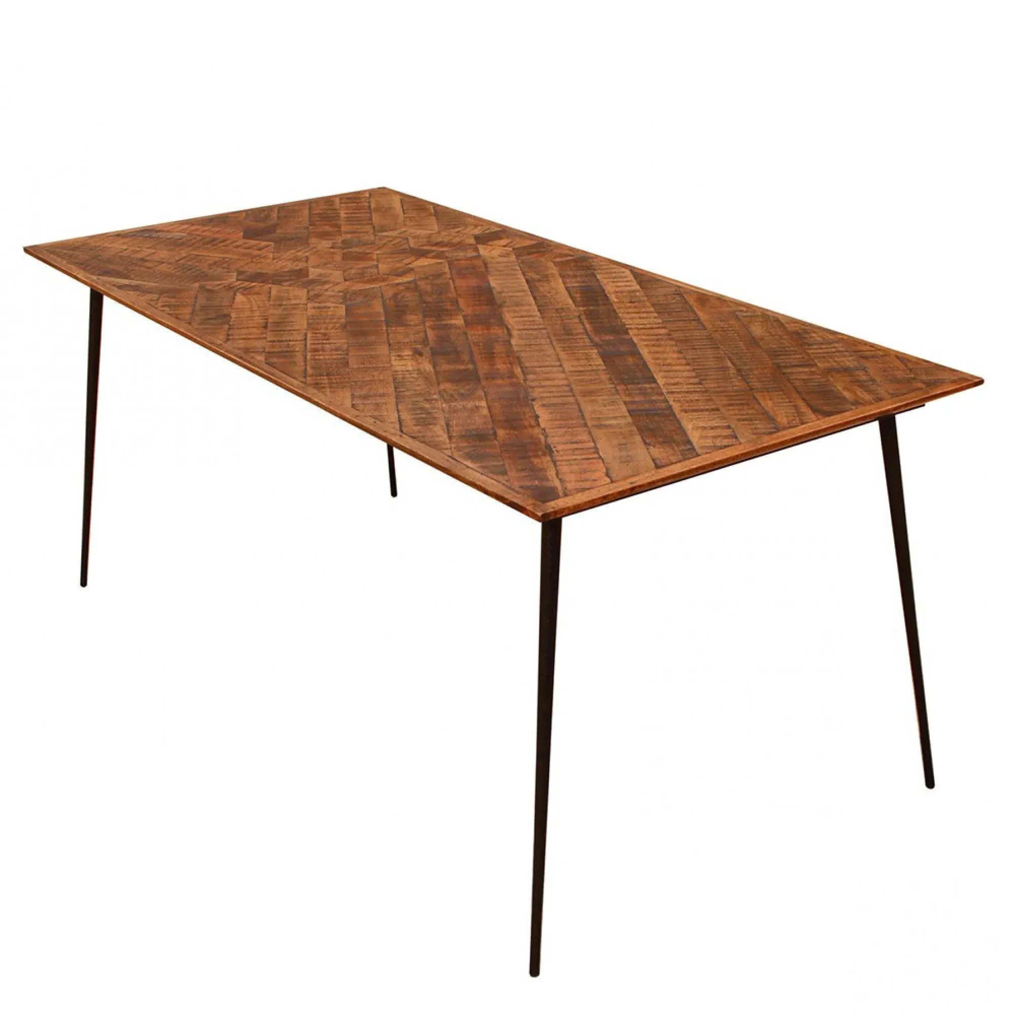 Juan Altigen Parquet 6-Seater Dining Table - Antique, Sheesham