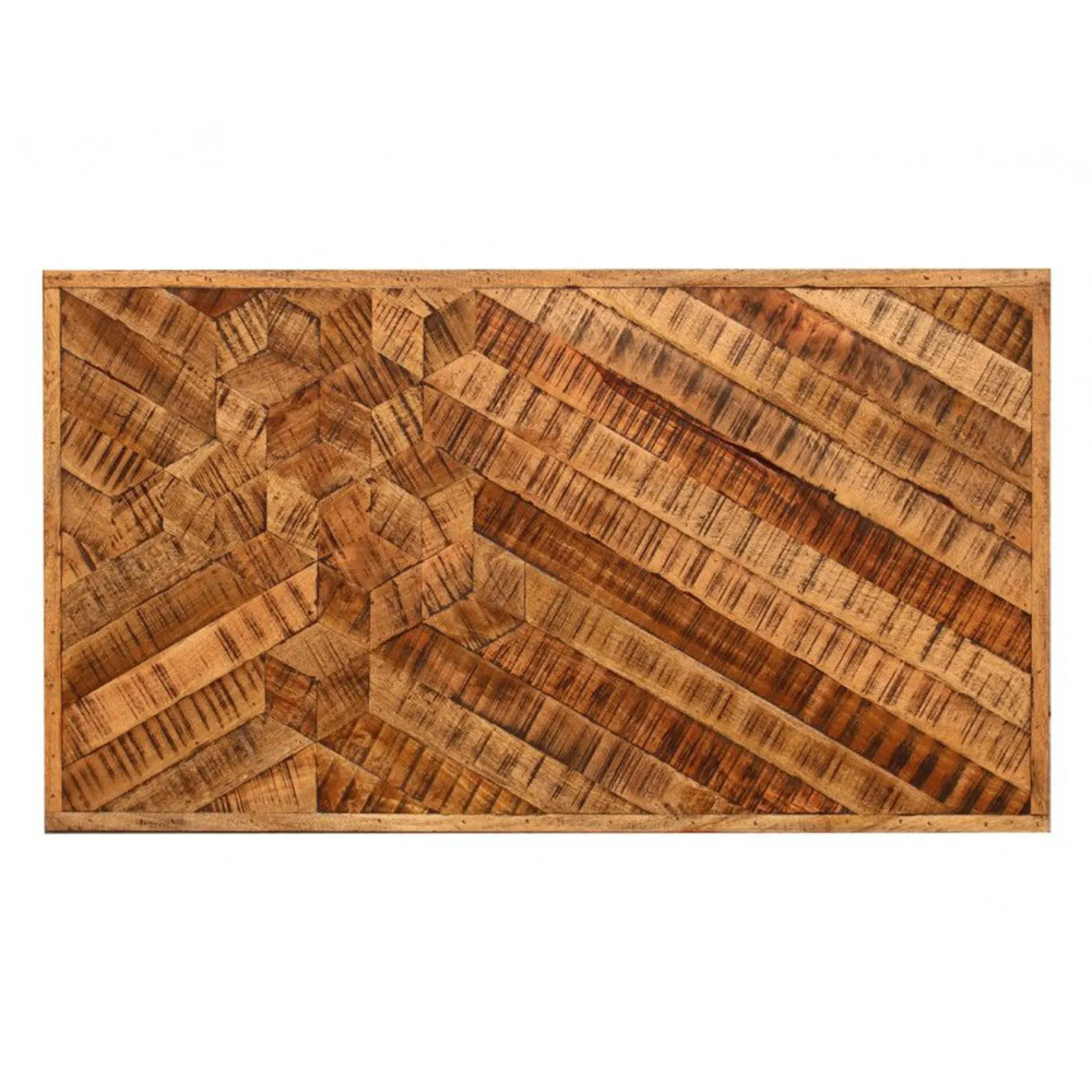 Juan Altigen Parquet 6-Seater Dining Table - Antique, Sheesham