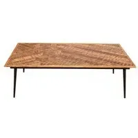 Juan Altigen Parquet Coffee Table - Antique Finish, Sheesham Wood