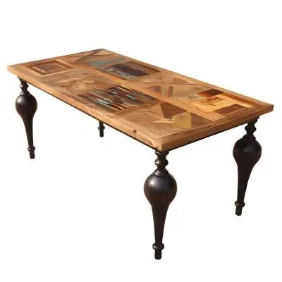 Juan Henry 6-Seater Dining Table - Mango Wood