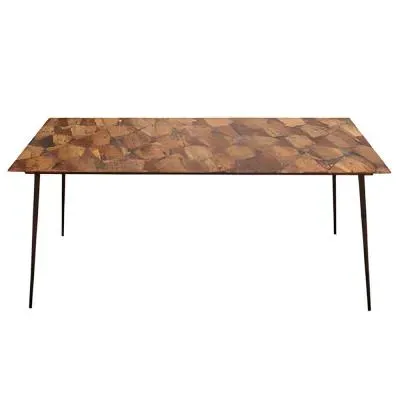 Juan Hex 6-Seater Dining Table - Mango Wood image