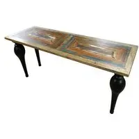 Juan Parquet Console Table with Pot Legs - Mango Wood