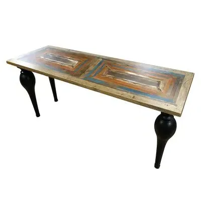 Juan Parquet Console Table with Pot Legs - Mango Wood