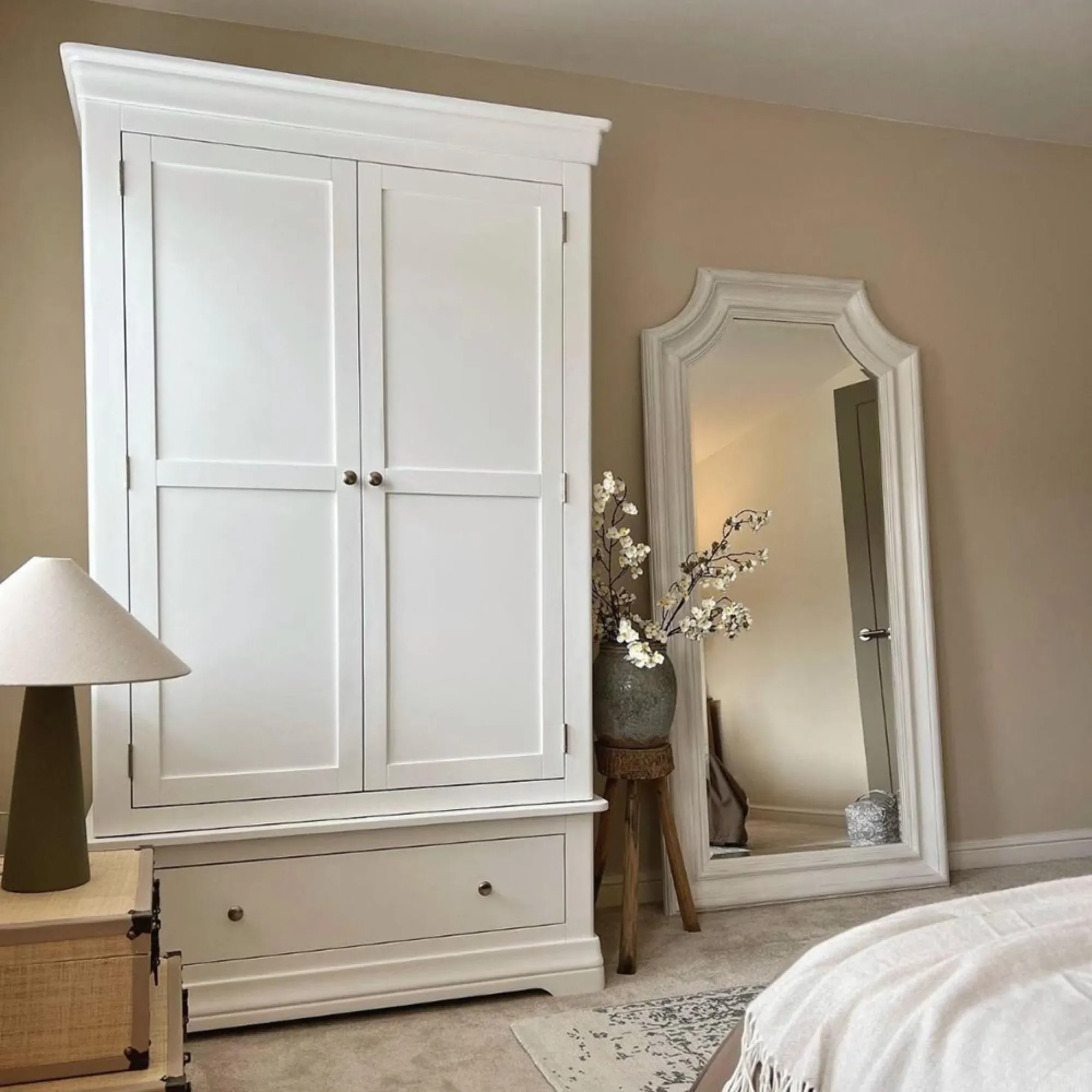 Paisley 2 Door Gents Wardrobe - White