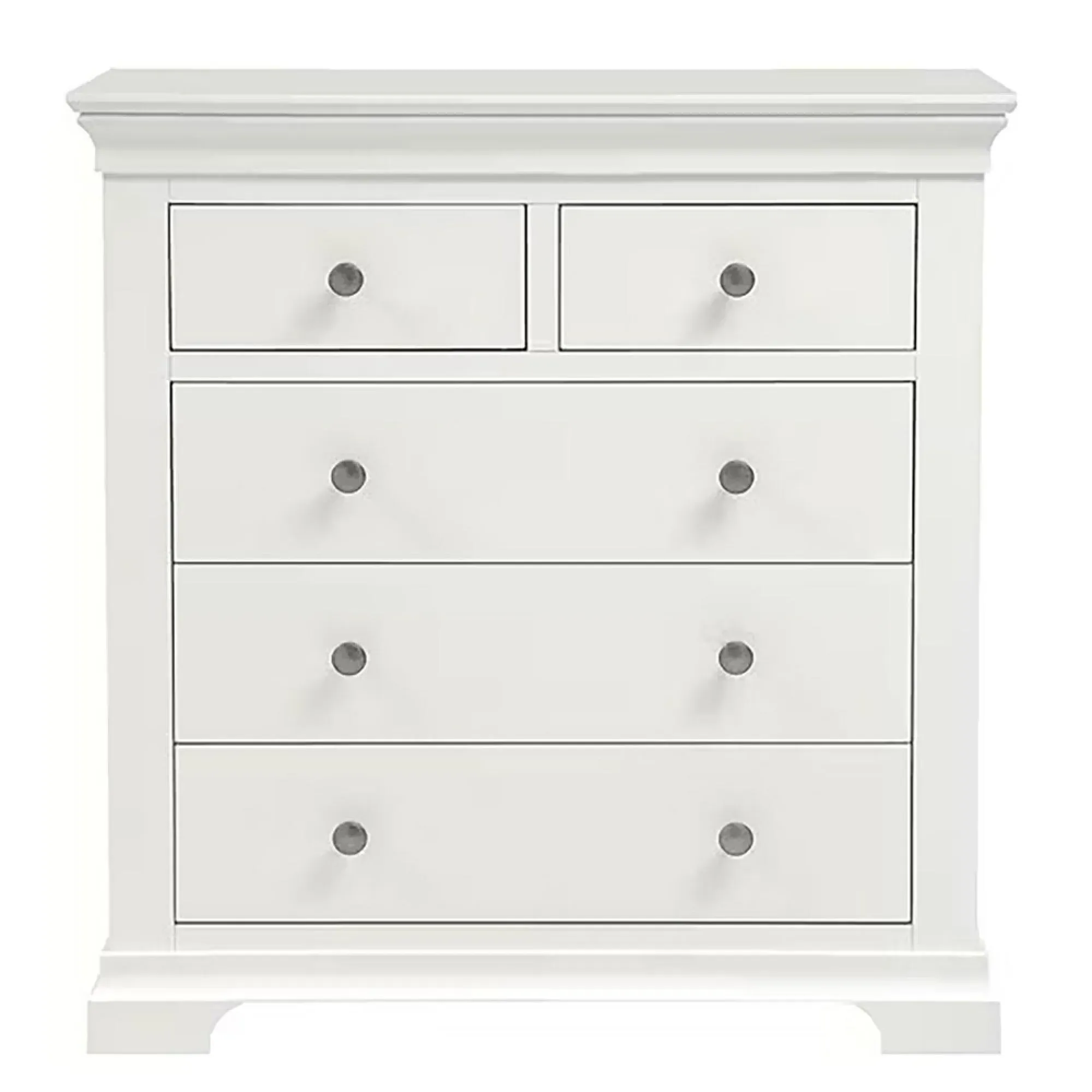 Paisley 2+3 Drawer Chest - White