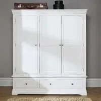 Paisley 3 Door Wardrobe - White