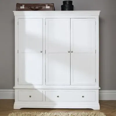 Paisley 3 Door Wardrobe - White