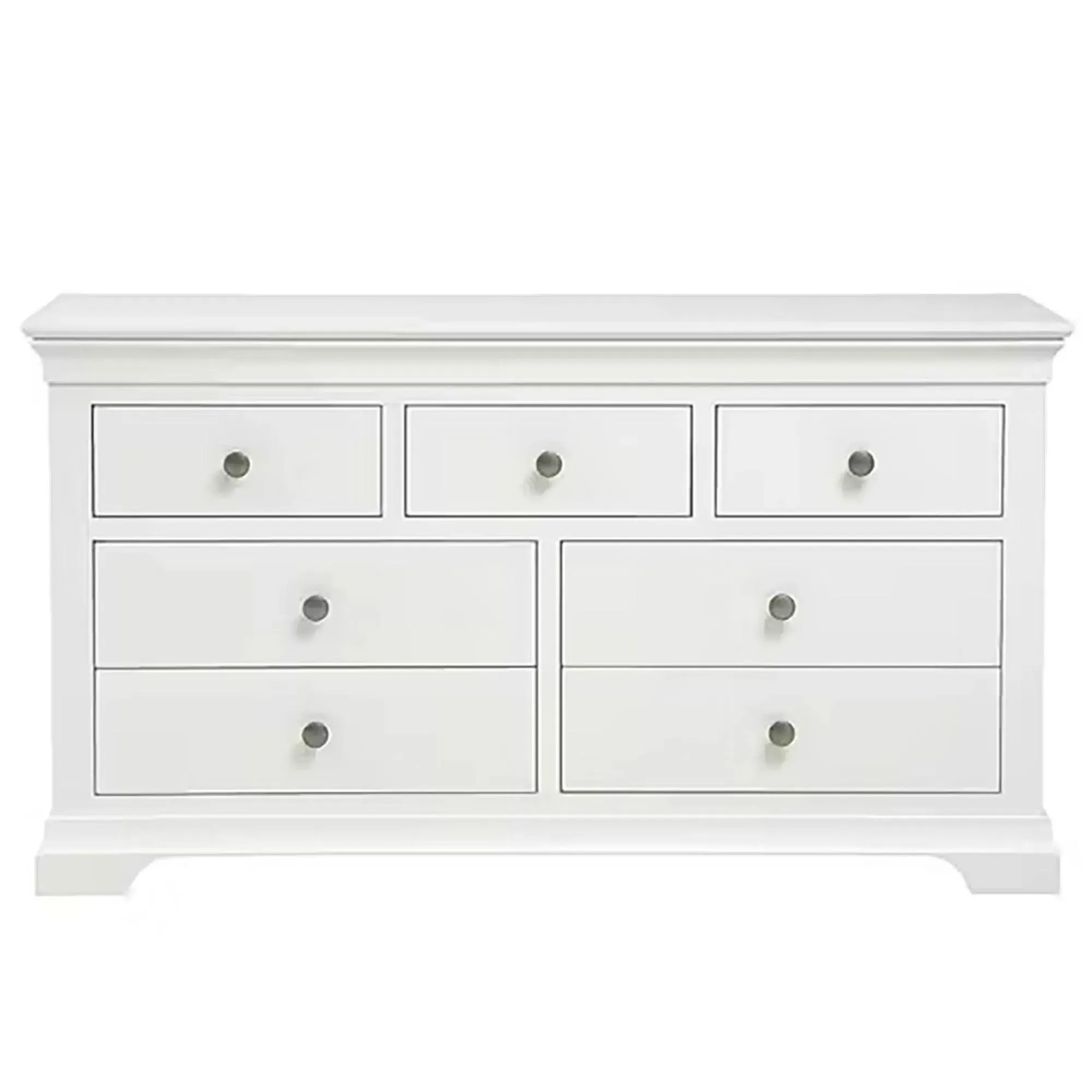 Paisley 3+4 Drawer Wide Chest - White