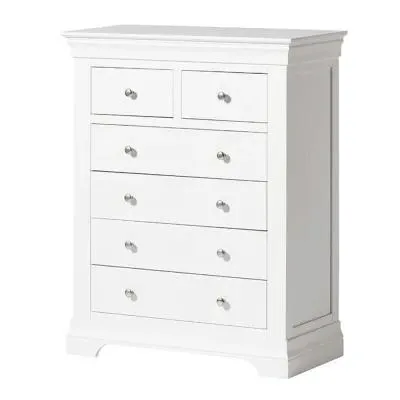 Paisley 6-Drawer Chest - White