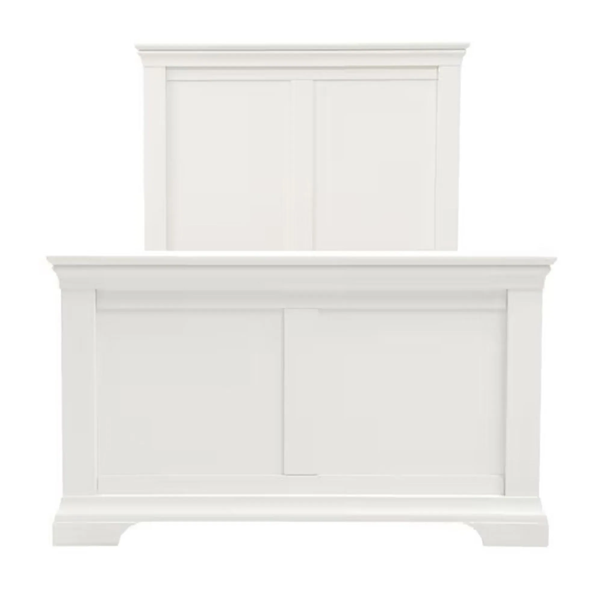 Paisley High Foot End Bed Frame - White