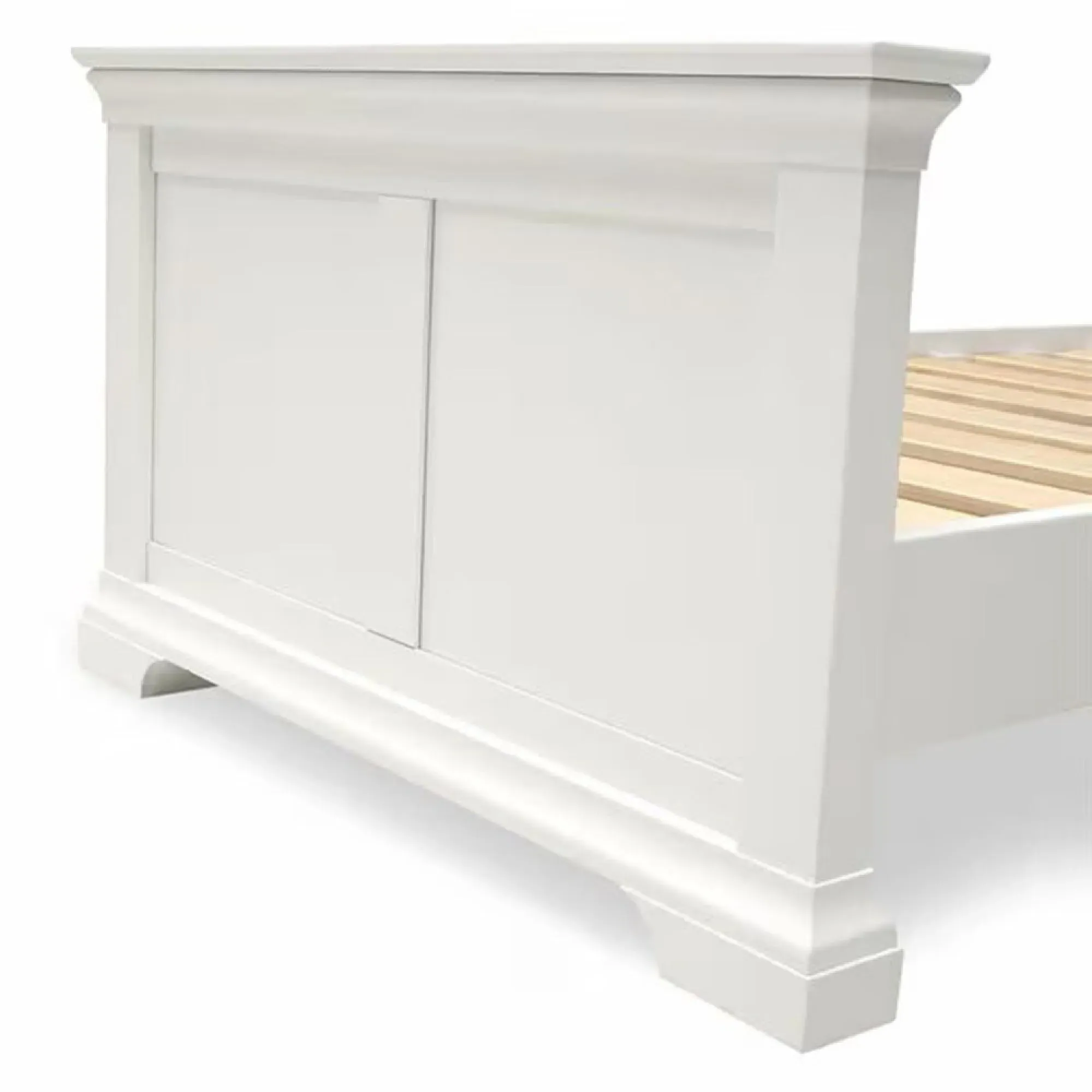 Paisley High Foot End Bed Frame - White