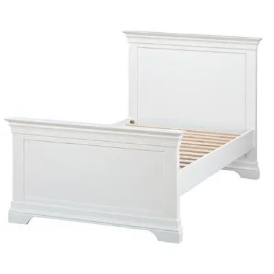 Paisley High Foot End Bed Frame - White