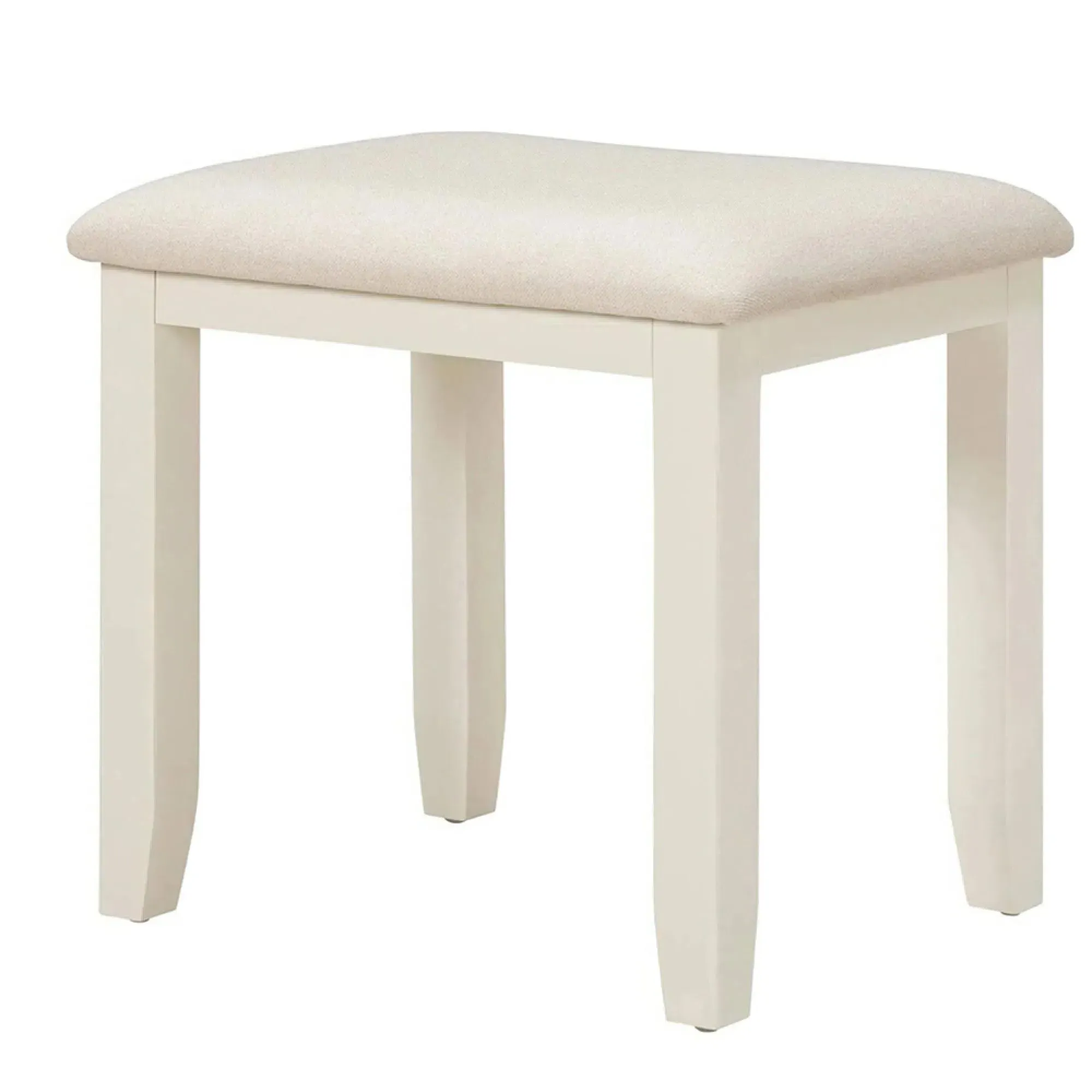 Paisley Padded Dressing Stool - Cream