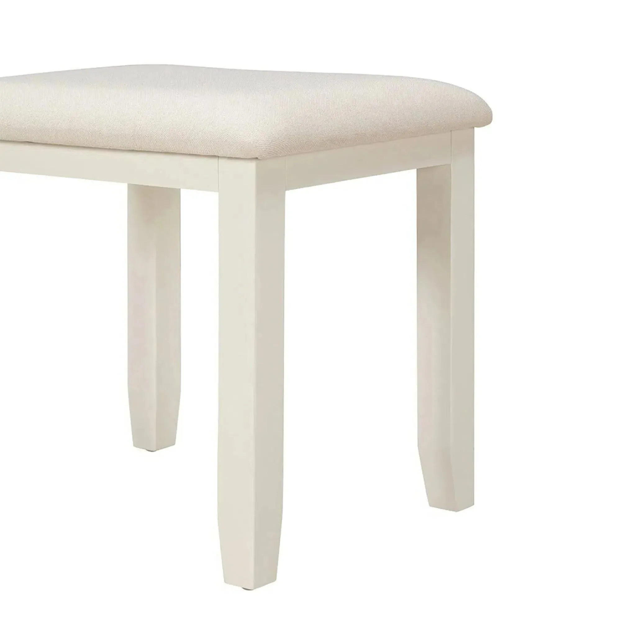 Paisley Padded Dressing Stool - Cream