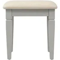 Paisley Padded Dressing Stool - Grey