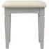 Paisley Padded Dressing Stool - Grey