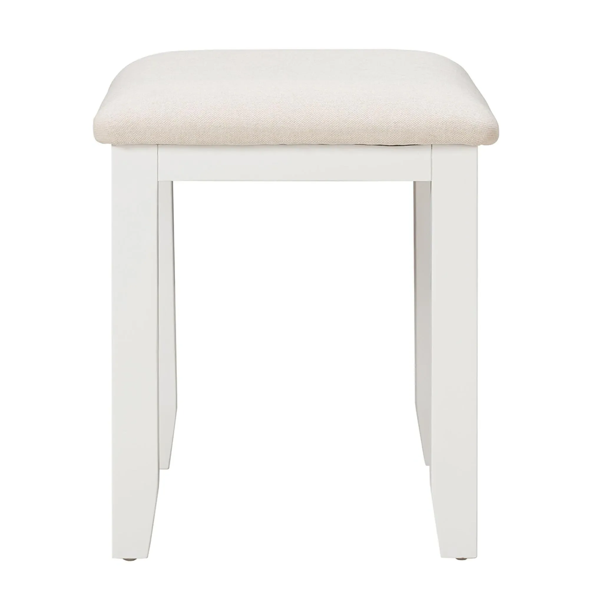 Paisley Padded Dressing Stool - White