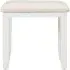 Paisley Padded Dressing Stool - White