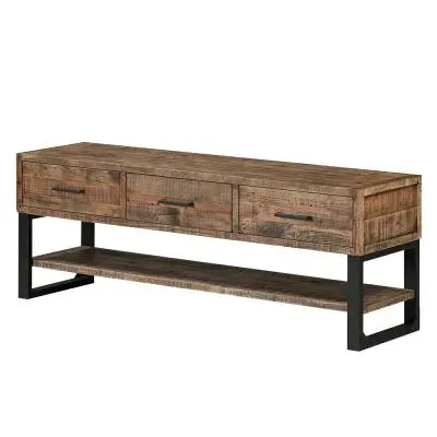 Preston 3 Drawer TV Unit - Rustic image