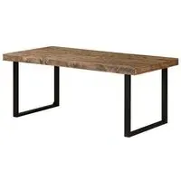 Preston Industrial 6-Seater Dining Table - Rustic