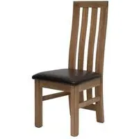Aaron Dining Chair - Dark Brown, Oak