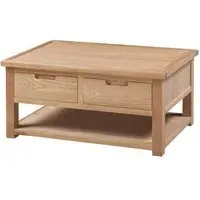 Berkeley Coffee Table with Storage - Natural Oak