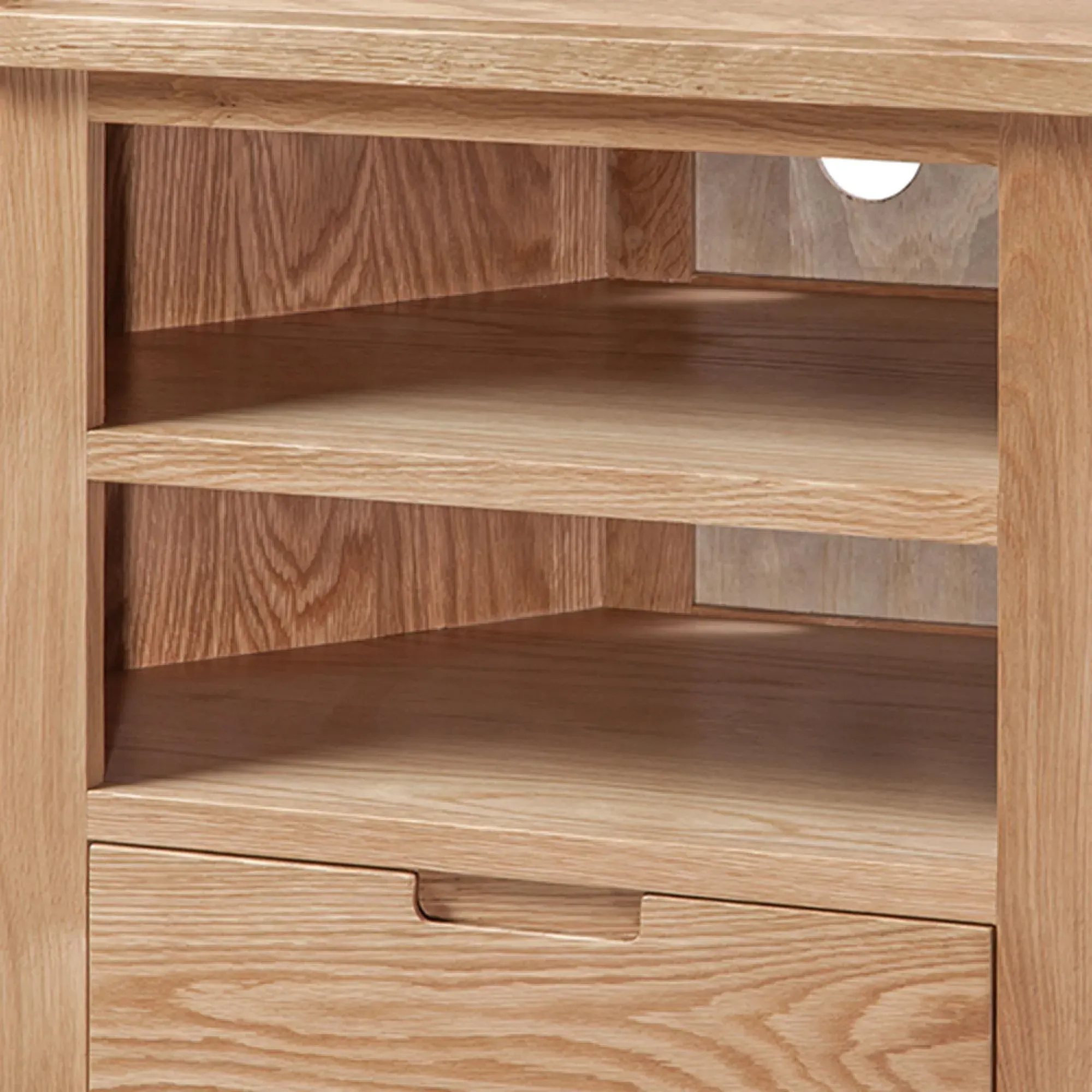 Berkeley Corner TV Cabinet - Natural Oak