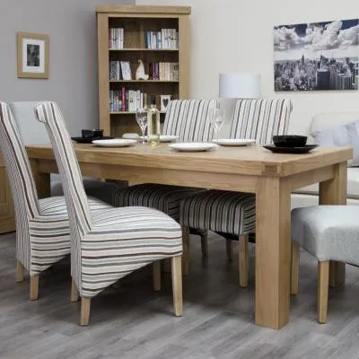 Bordeaux Oak 6 Seater Dining Table - Lacquered