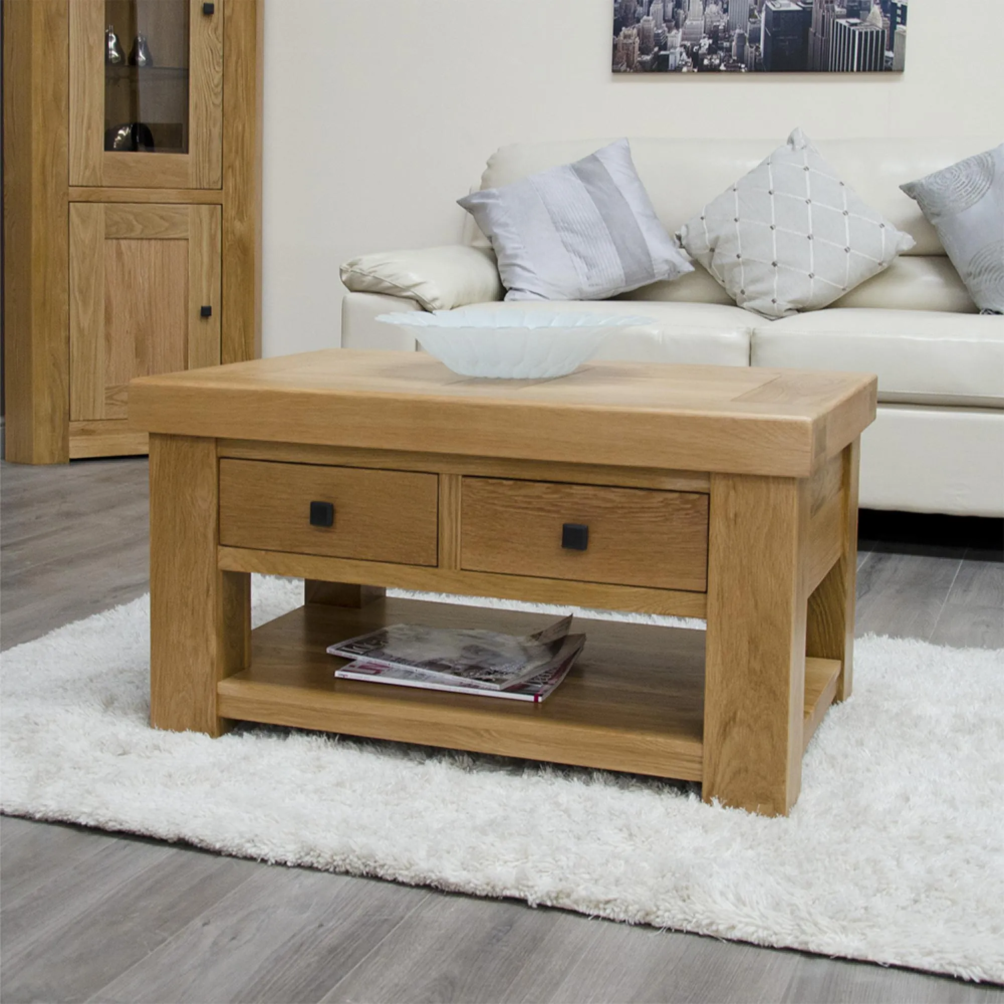 Bordeaux Storage Coffee Table - Oak