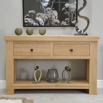 Chunky Oak Console Table - Lacquered image
