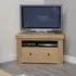 Chunky Oak Corner TV Unit - Lacquered