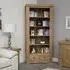 Chunky Oak Large Bookcase with 2 Drawers - Lacquered