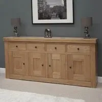 Chunky Oak Large Sideboard - Lacquered