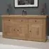Chunky Oak Medium Sideboard - Lacquered
