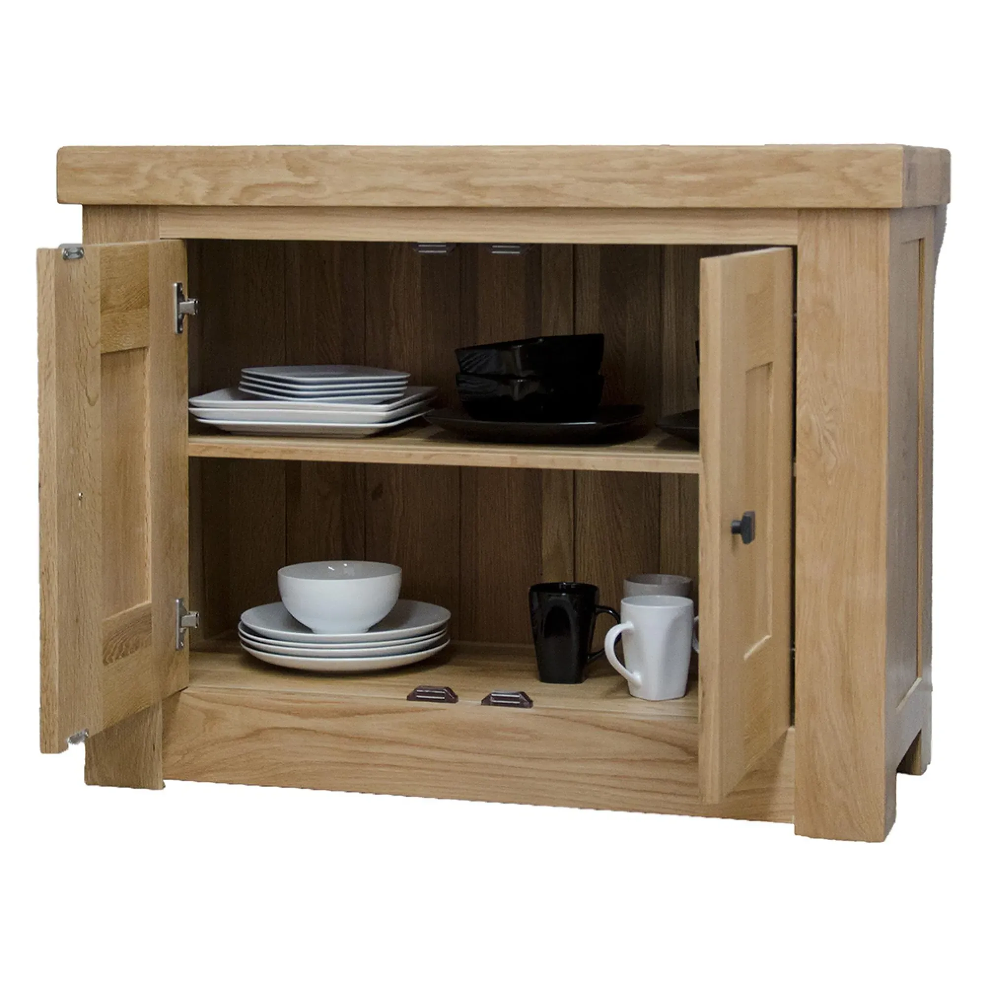 Chunky Oak Occasional Cupboard - Lacquered