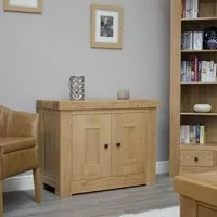 Chunky Oak Occasional Cupboard - Lacquered