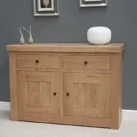 Chunky Oak Small Sideboard - Lacquered