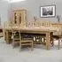 Chunky Oak Twin Panel 8-Seater Extending Dining Table - Lacquered