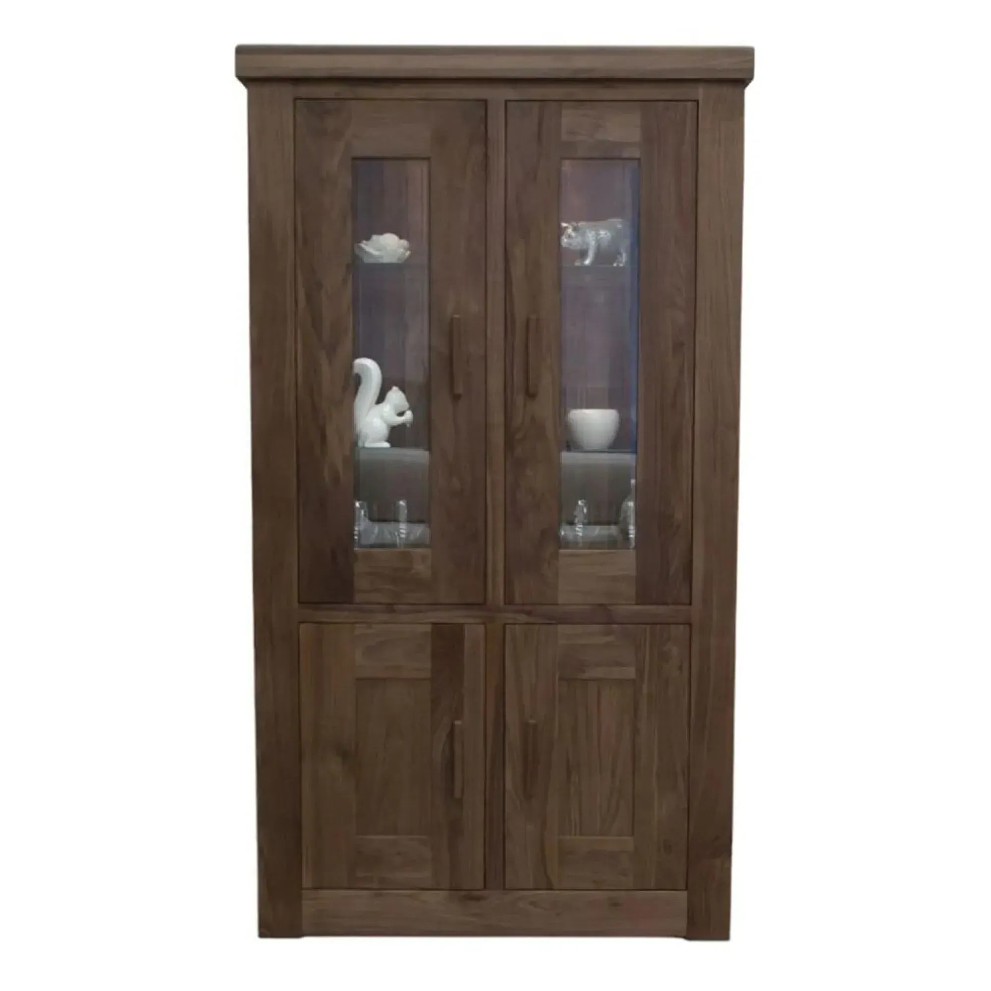 Creek Glass Display Cabinet - Walnut