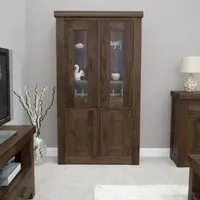 Creek Glass Display Cabinet - Walnut